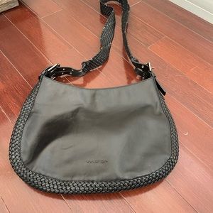 Via Spiga, black leather bag cross body
